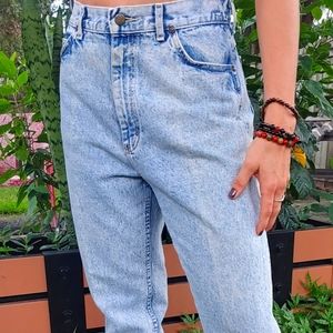 Vintage Lee Brand High-Waisted Tapered Mom Jeans 29-27
